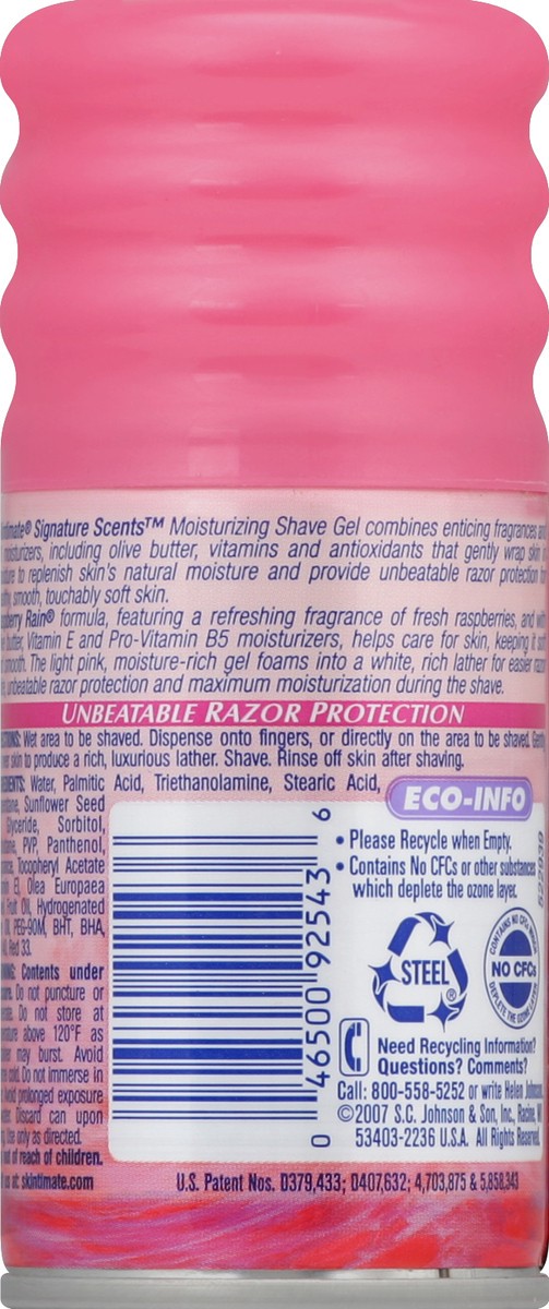 slide 2 of 3, Skintimate Shave Gel, Moisturizing, Raspberry Rain, 2.75 oz