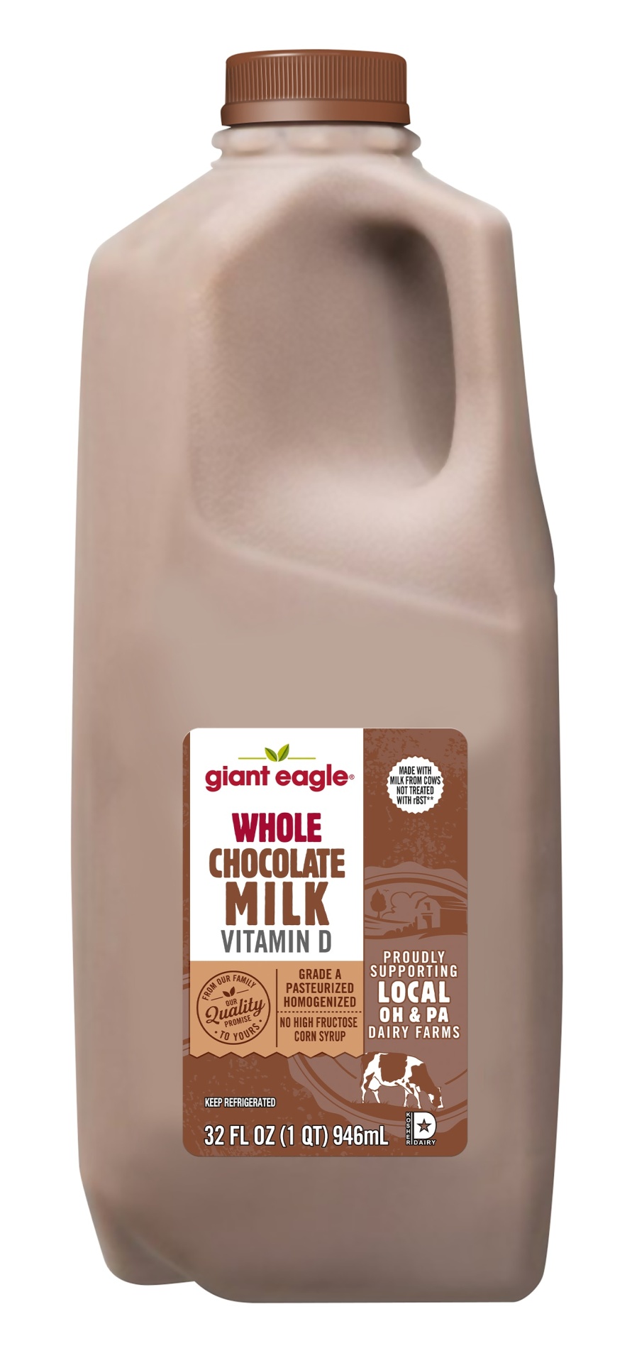 slide 1 of 1, Ge Chocolate Whole Milk Quart, 32 oz