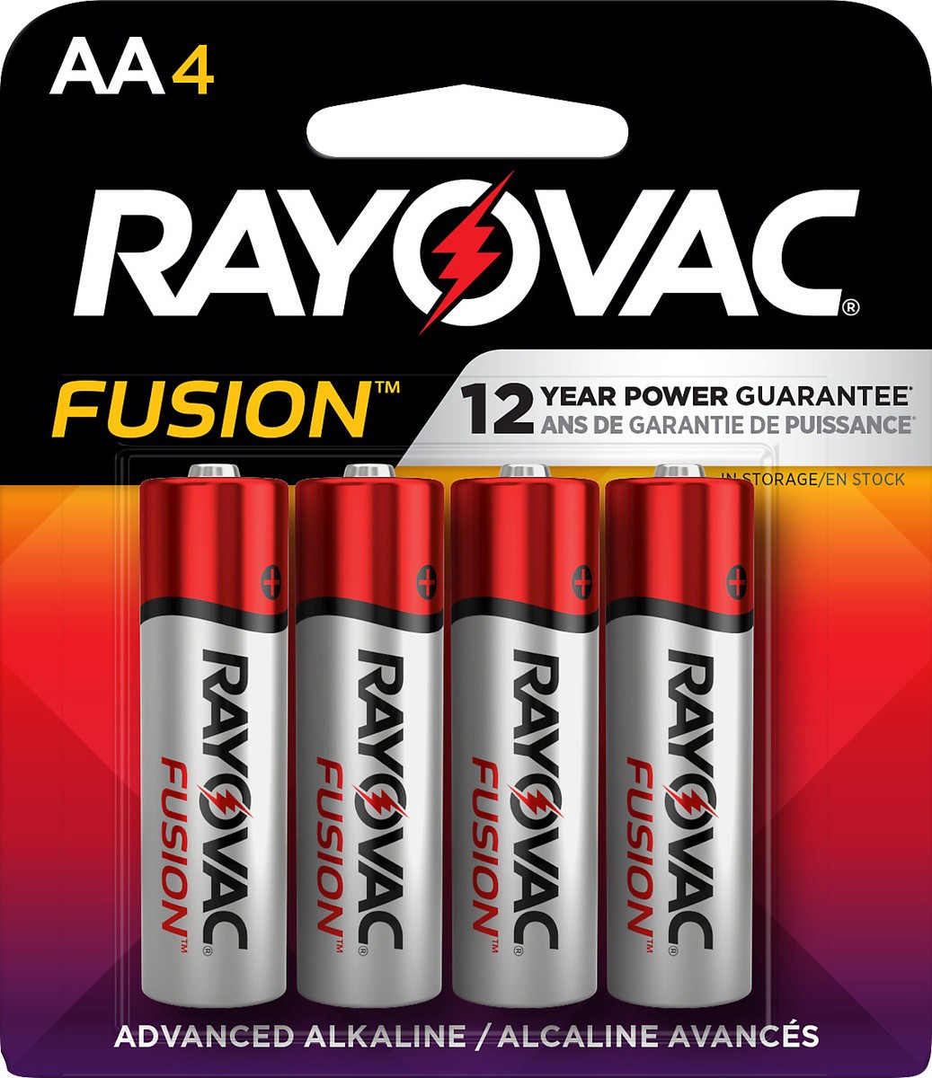slide 2 of 3, Rayovac Fusion Advanced Alkaline AA Batteries 4 ea, 4 ct