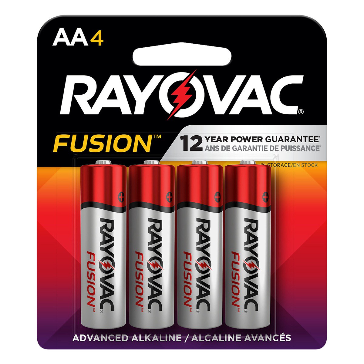 slide 1 of 3, Rayovac Fusion Advanced Alkaline AA Batteries 4 ea, 4 ct
