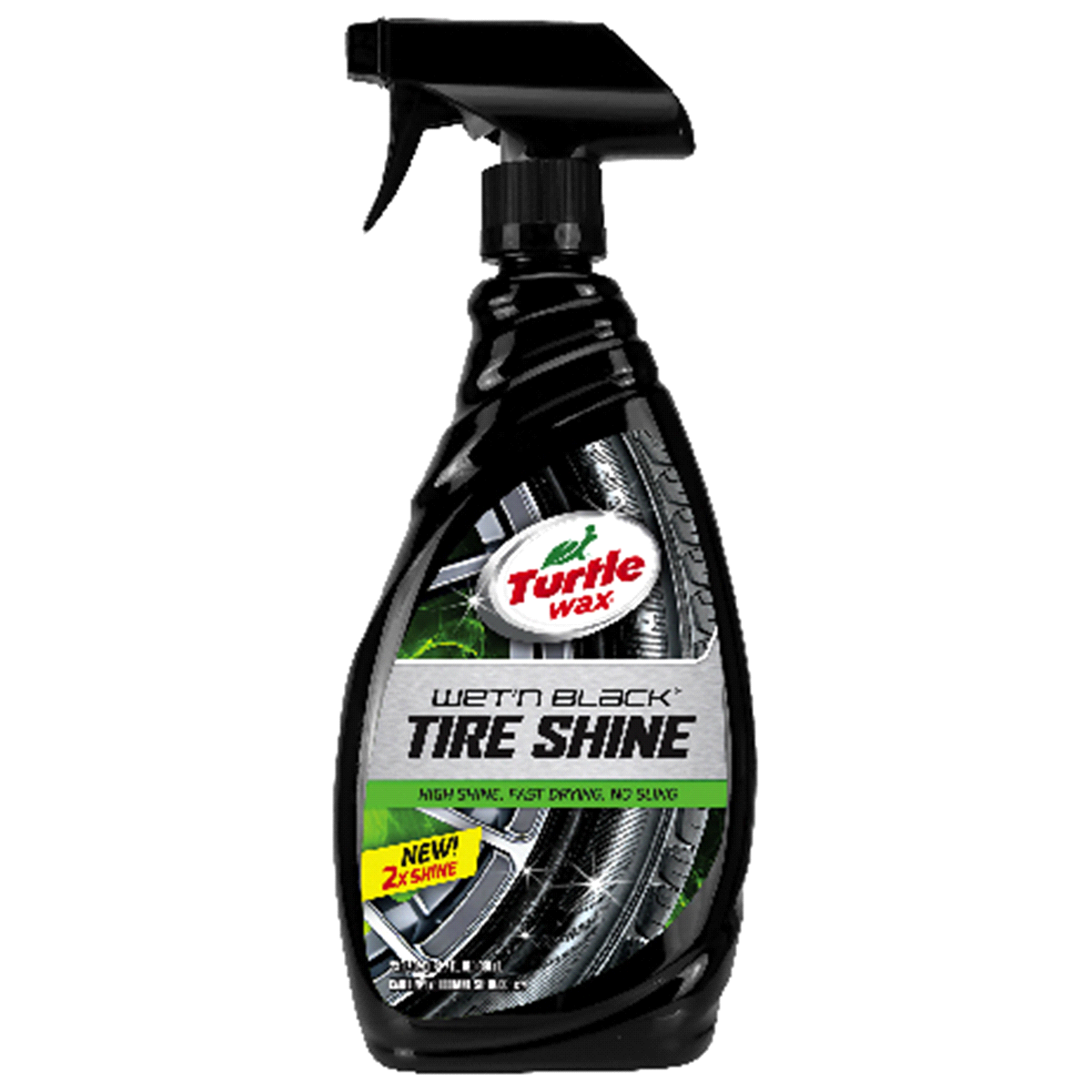 slide 1 of 1, Turtle Wax Wet and Black Tire Shine, 23 oz