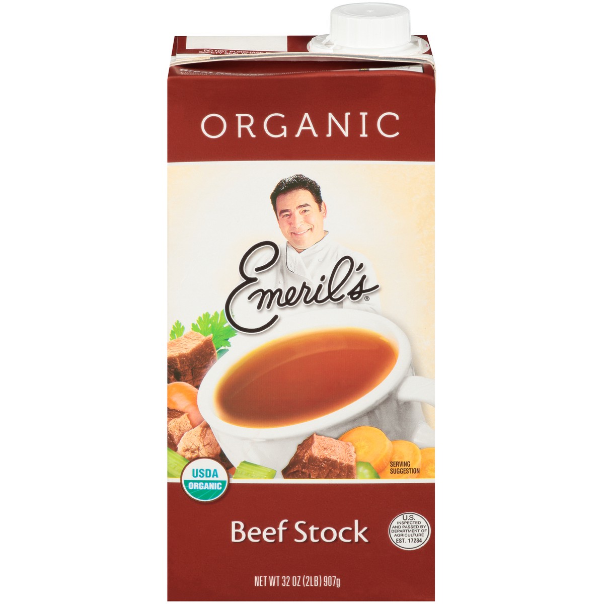 slide 1 of 9, Emeril's Organic Beef Stock 32 oz. Aseptic Carton, 32 oz