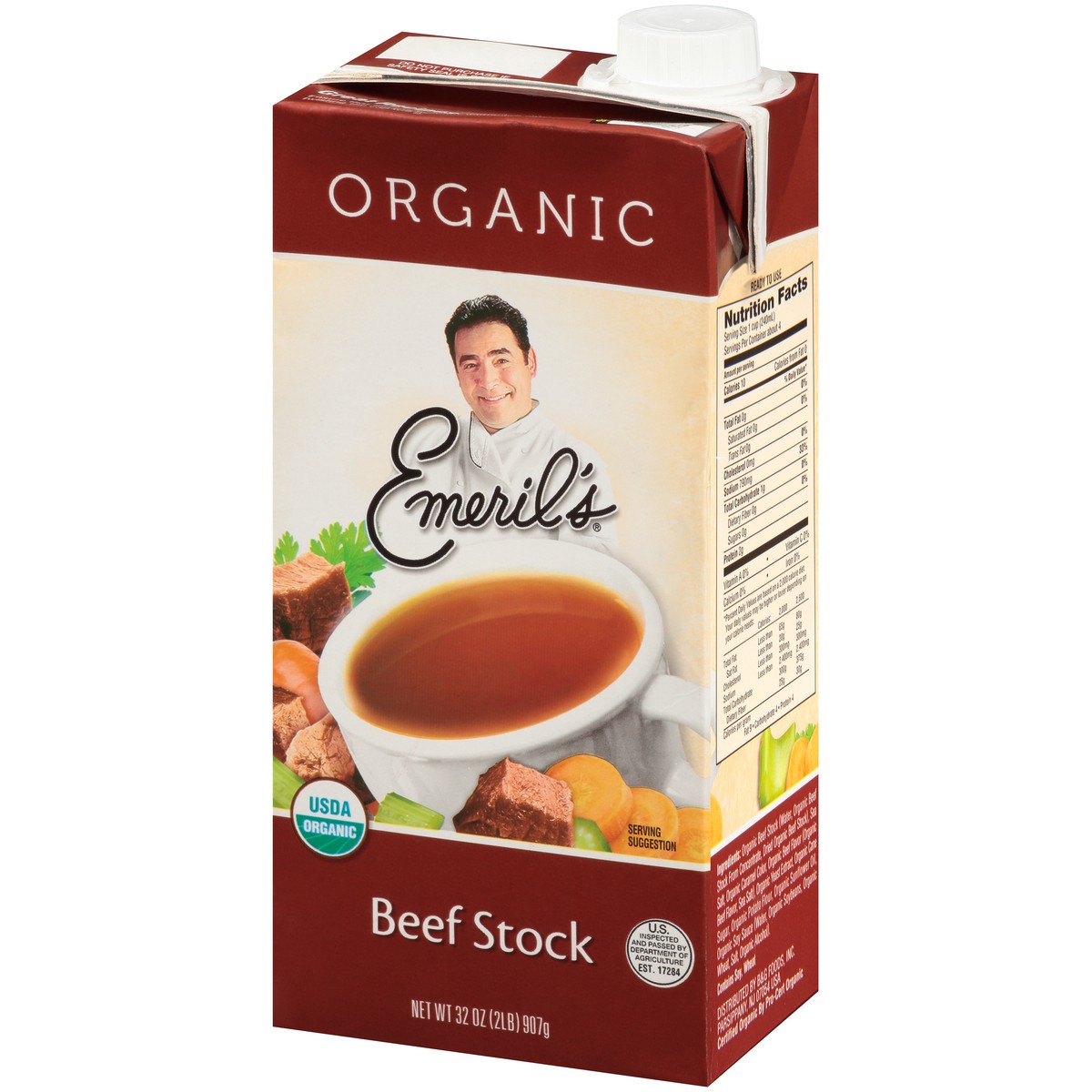 slide 3 of 9, Emeril's Organic Beef Stock 32 oz. Aseptic Carton, 32 oz