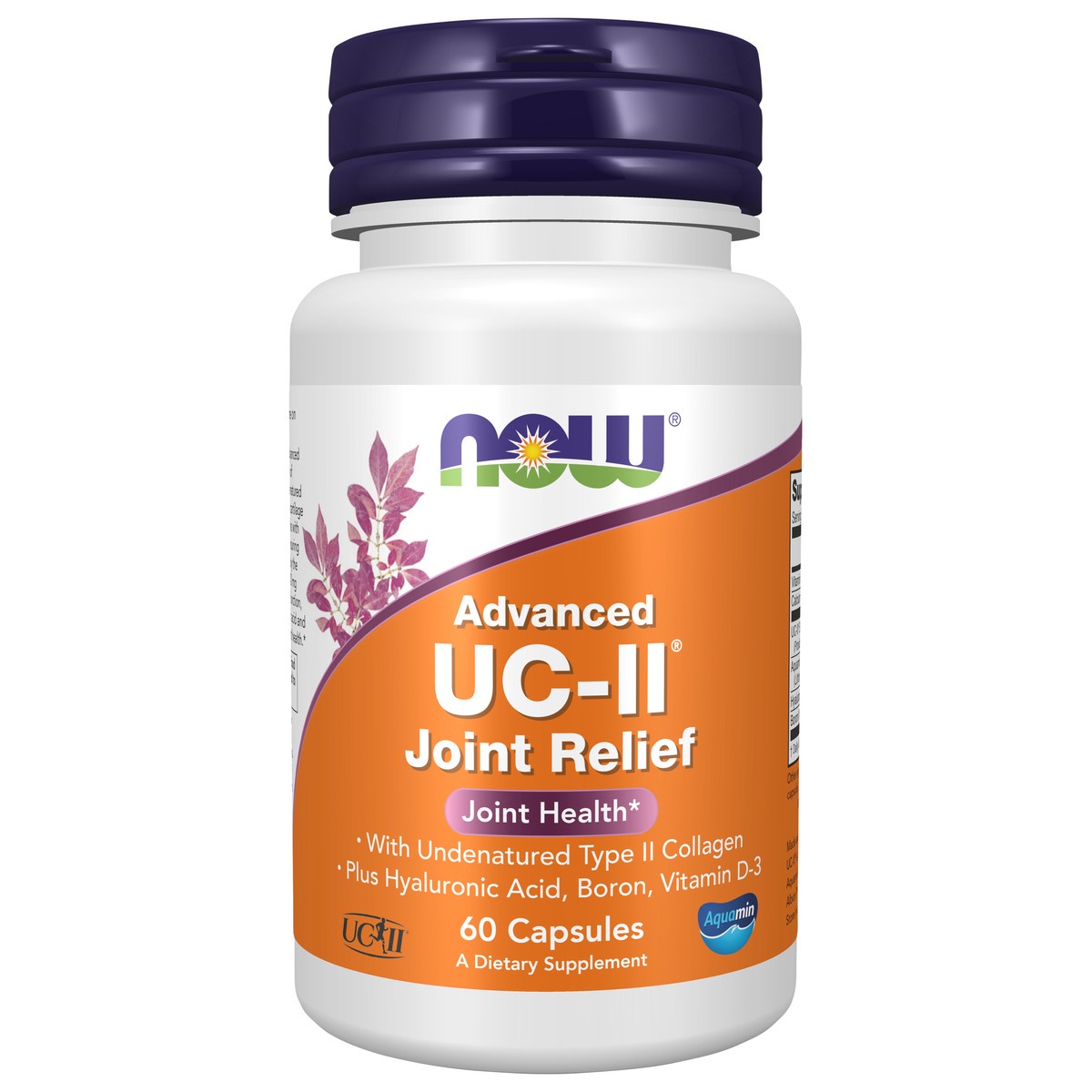 slide 1 of 5, NOW UC-II Advanced Joint Relief - 60 Veg Capsules, 60 ct