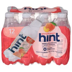 Hint Georgia Peach Water 12 - 16 fl oz Bottles