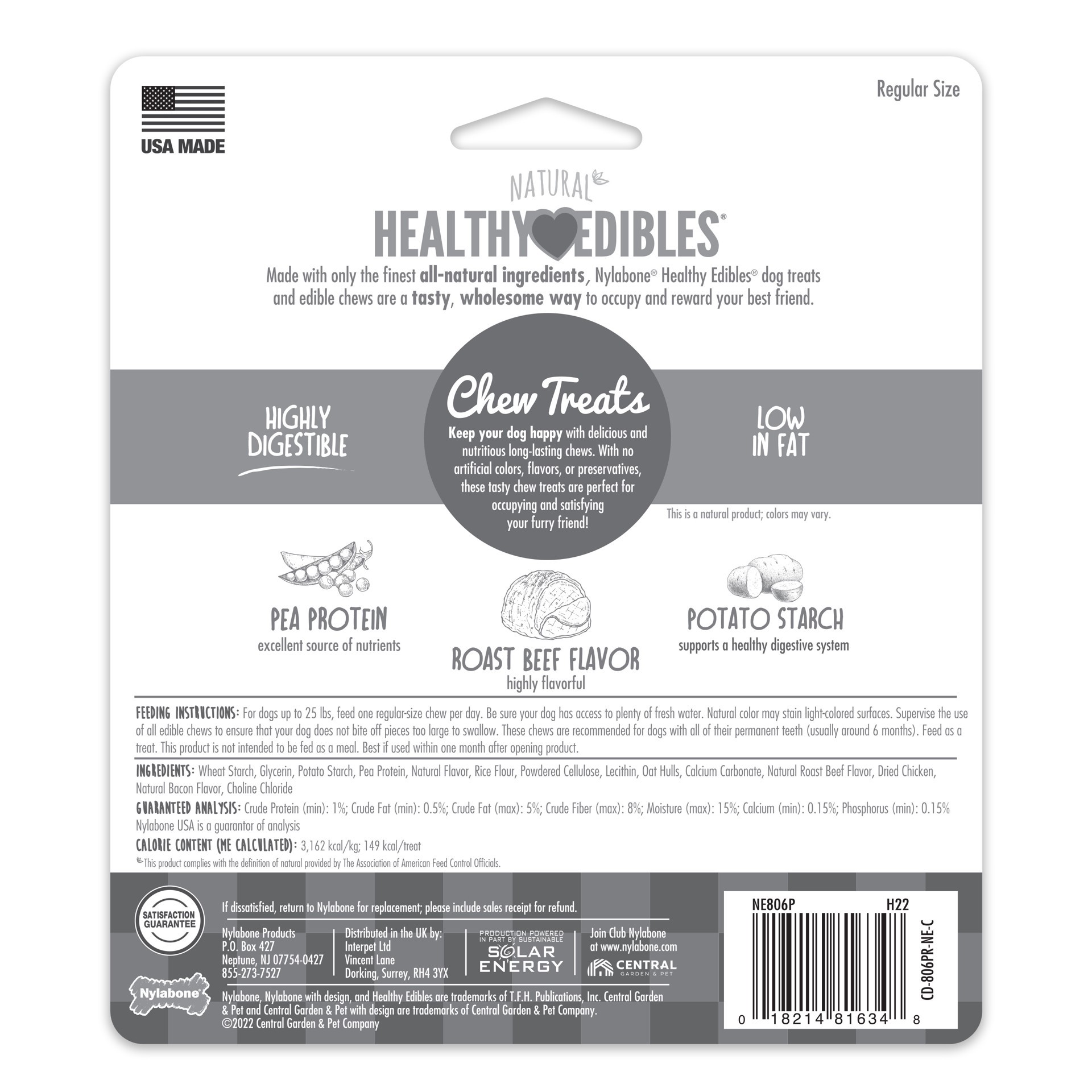 slide 4 of 10, Nylabone He Rst Beef Bone, 3 ct