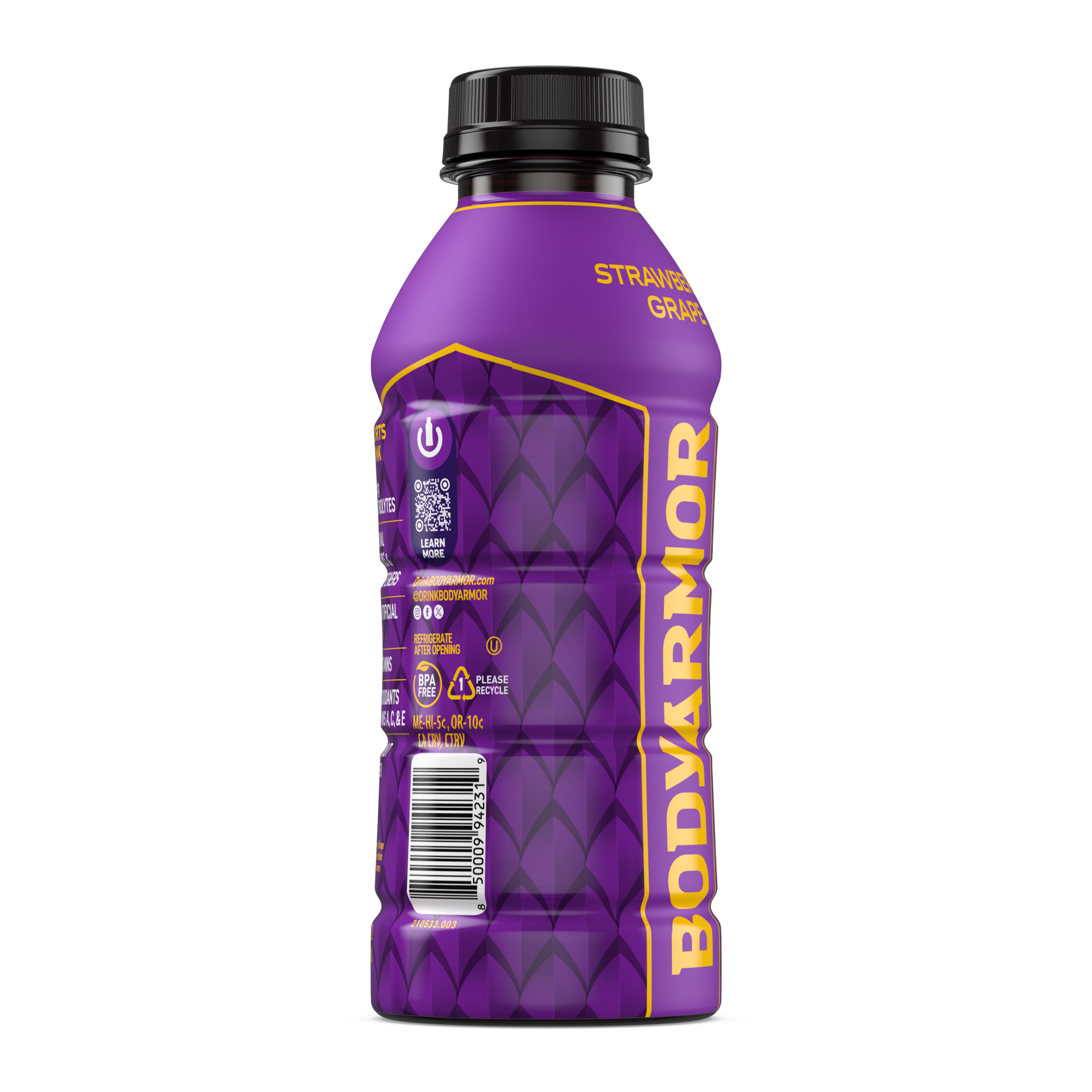 slide 5 of 5, BODYARMOR Strawberry Grape Electrolyte Sports Drink, 16 fl oz Bottle, 16 fl oz