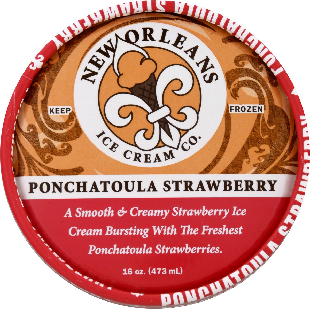 slide 2 of 9, New Orleans Ice Cream Co. Ultra Premium All Natural Ponchatoula Strawberry Ice Cream 16.0 oz, 16 oz