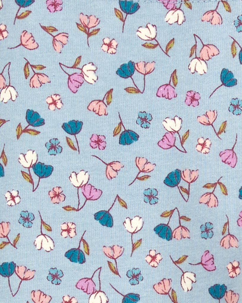 slide 2 of 2, Carter's Toddler Floral Stretch Leggings - Blue Blue 5T, 1 ct