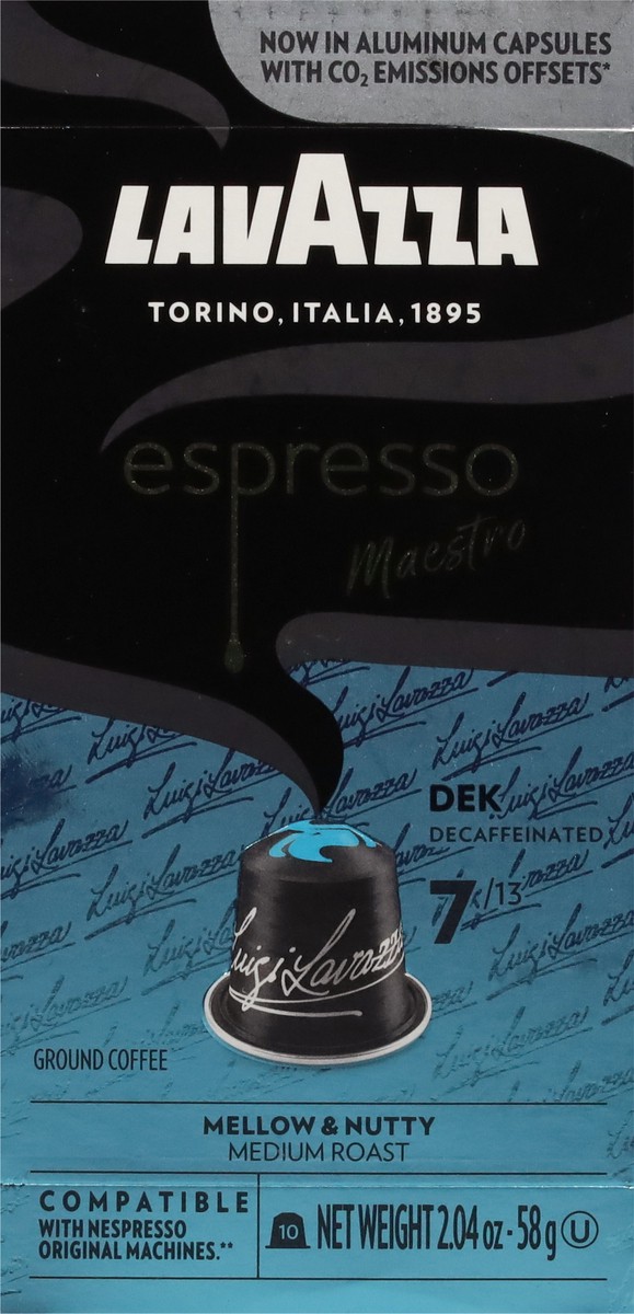 slide 4 of 11, Lavazza Ground Decaf Medium Roast Coffee 10 Capsules, 10 ct