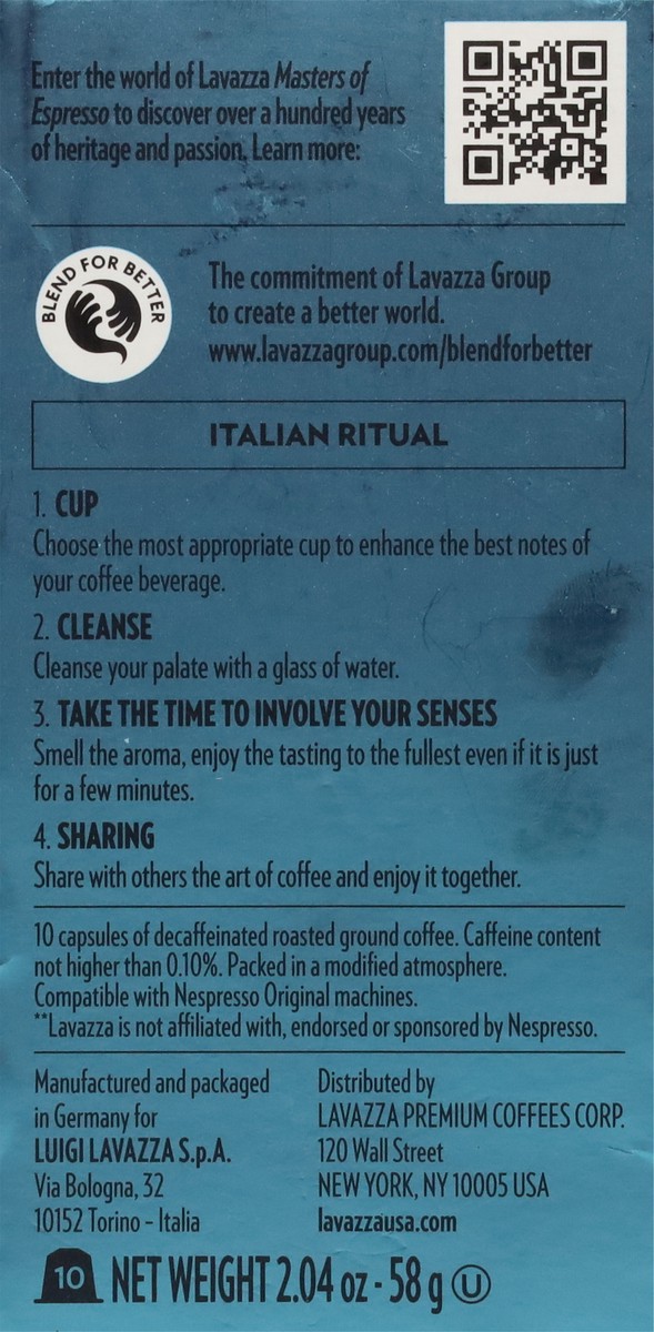 slide 8 of 11, Lavazza Ground Decaf Medium Roast Coffee 10 Capsules, 10 ct