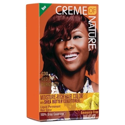 slide 1 of 1, Crme of Nature Moisture Rich Hair Color C30 Rich Honey Burgundy Kit, 1 ct