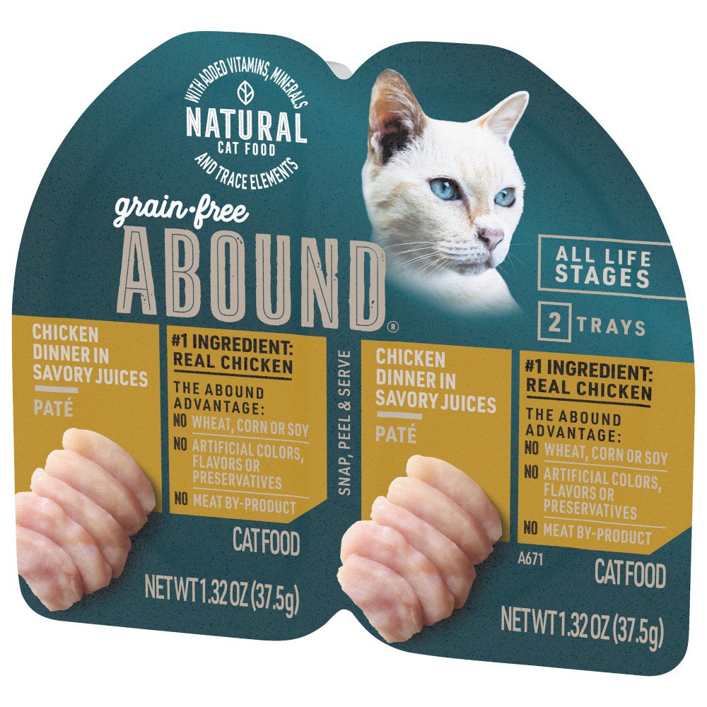 slide 5 of 5, Abound Grain Free Chicken Dinner Wet Cat Food, 2.6 oz