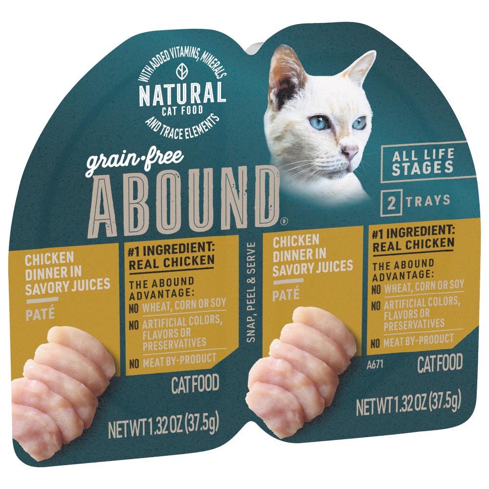 slide 2 of 5, Abound Grain Free Chicken Dinner Wet Cat Food, 2.6 oz