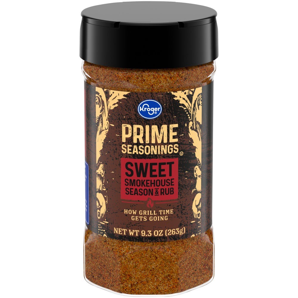 slide 1 of 4, Kroger Prime Seasonings Sweet Smokehouse Season And Rub, 9.3 oz