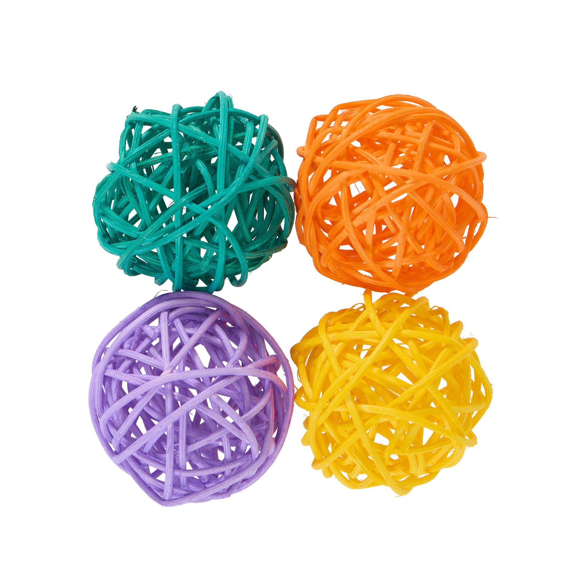 slide 1 of 1, Full Cheeks Small Pet Willow Ball Chew 4 Count, 4 ct