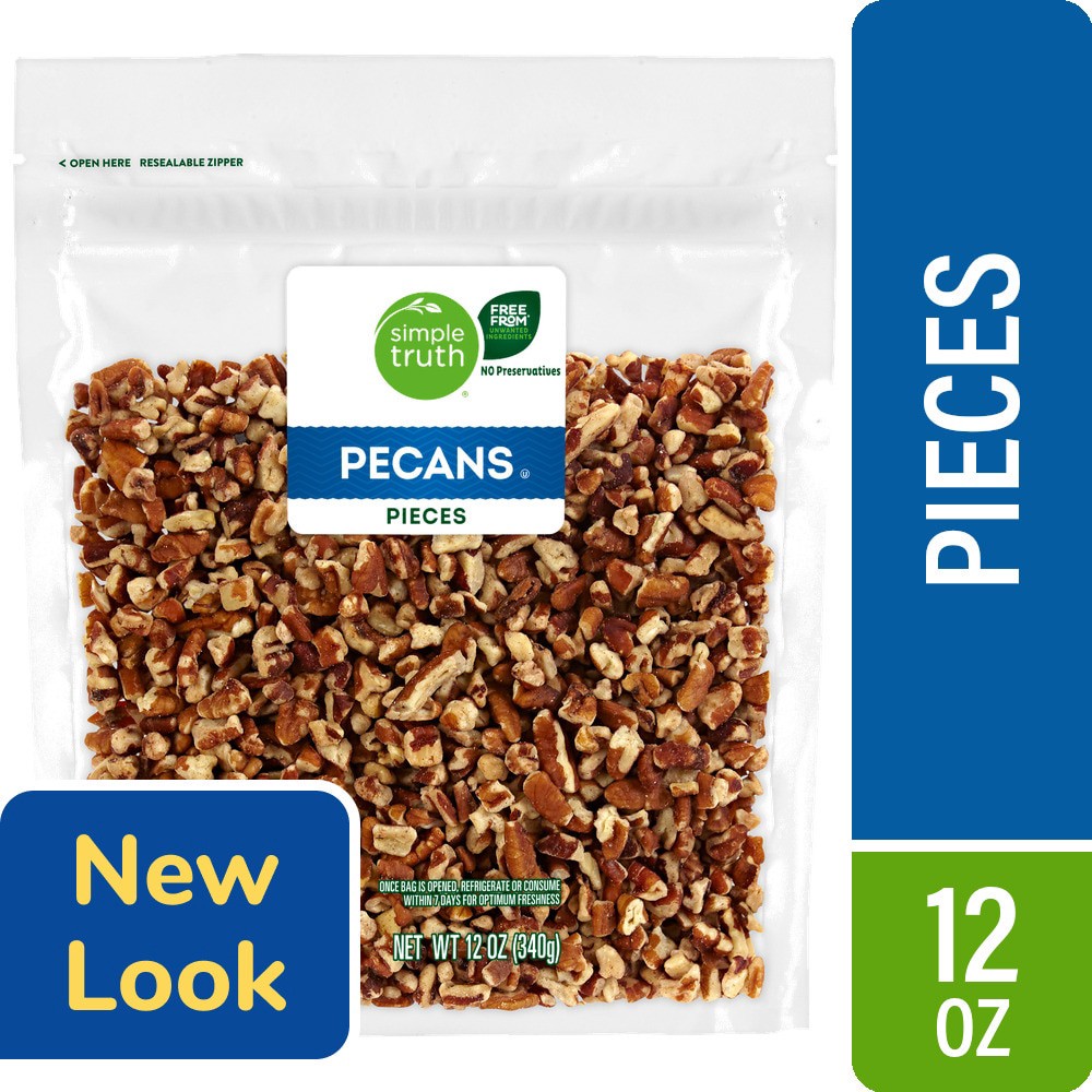 slide 1 of 11, Simple Truth Pieces Pecans 12 oz, 12 oz