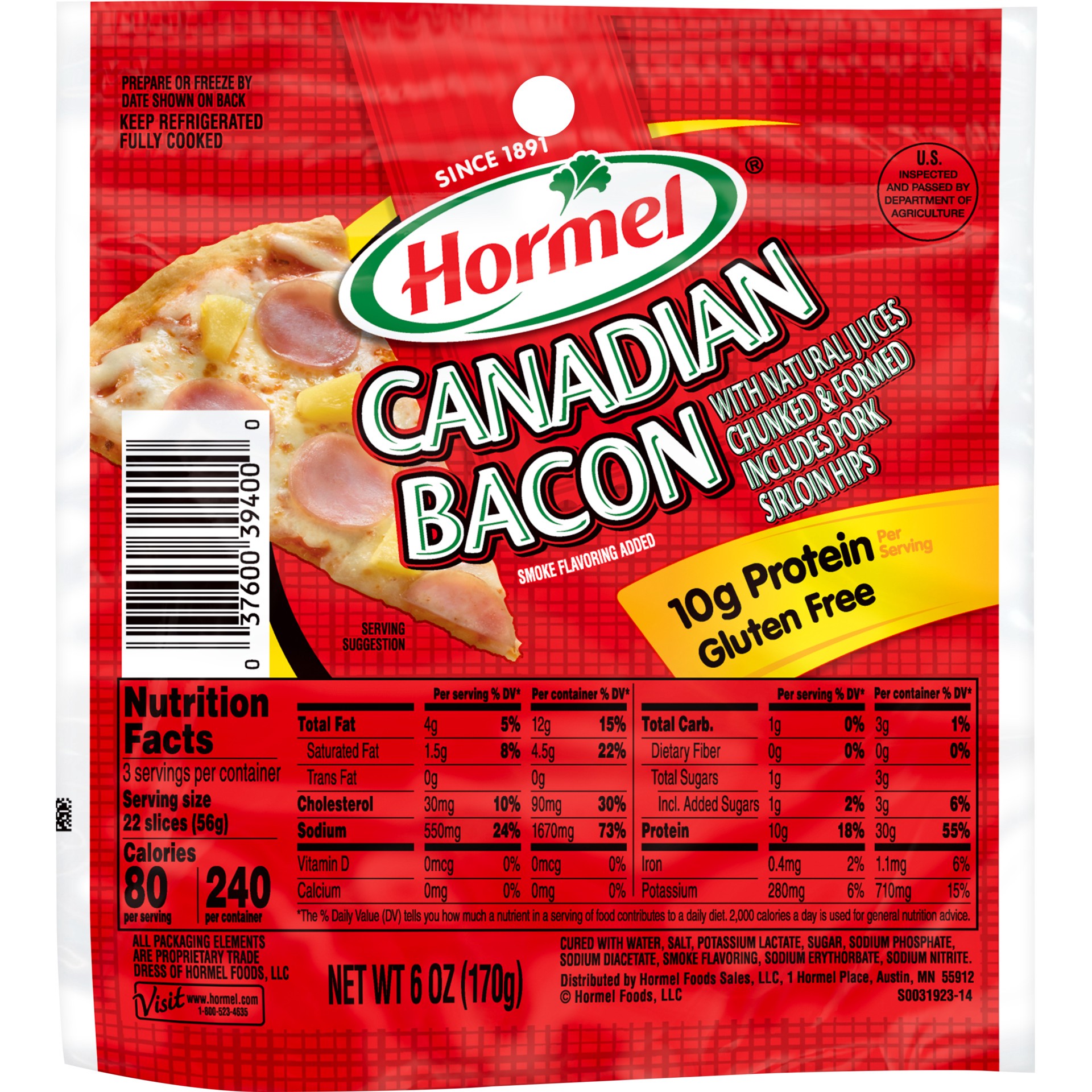 slide 1 of 6, Hormel Bacon 6 oz, 6 oz