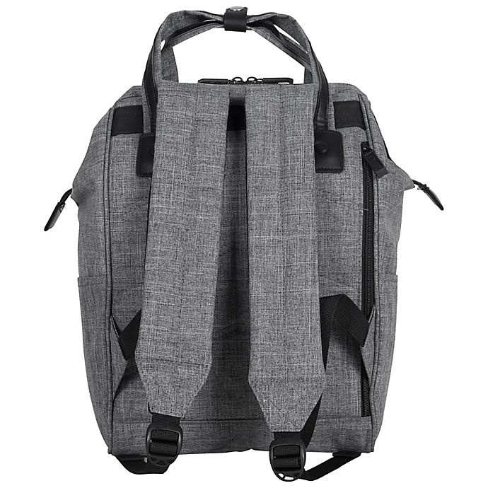 slide 4 of 7, Kenneth Cole Reaction Wide-Mouth Laptop Backpack - Grey, 1 ct