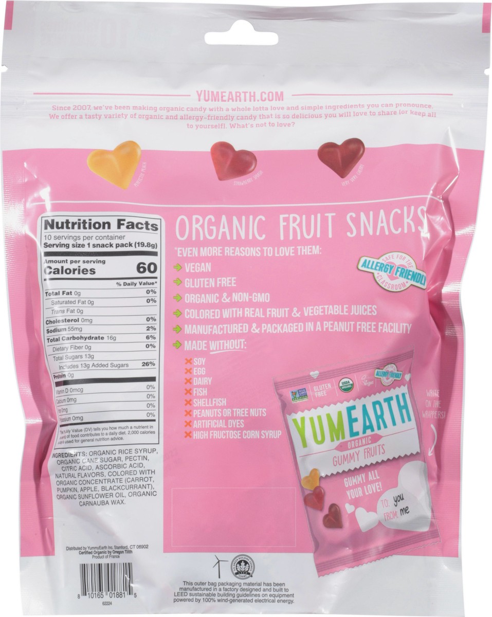 slide 10 of 13, YumEarth 10 Snack Packs Organic Gummy Fruits 10 ea, 10 ct