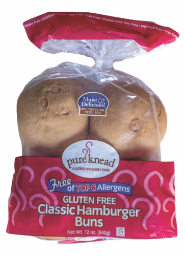 slide 1 of 1, Pure Knead Gluten Free Hamburger Buns, 12.2 oz