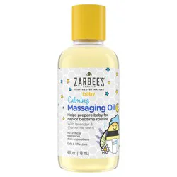 Zarbee's Naturals Baby Calming Massage Oil, Lavender & Chamomile, 4 fl oz