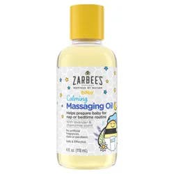 Zarbee's Naturals Baby Calming Massage Oil, Lavender & Chamomile, 4 fl oz