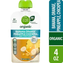 Simple Truth Organic Banana Orange Pineapple Chickpea Stage 2 Baby Food Puree