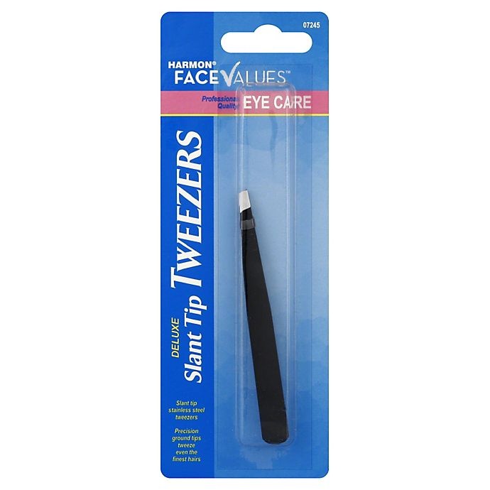 slide 1 of 1, Harmon Face Values Deluxe Slant Tip Tweezers, 1 ct