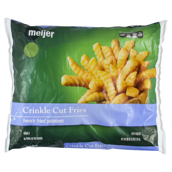 slide 1 of 2, Meijer Crinkle Cut French Fries, 5 lb