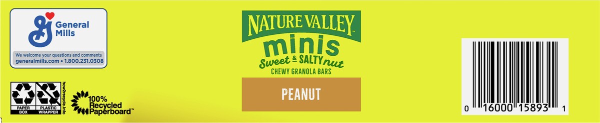 slide 8 of 9, Nature Valley Mini Granola Bars, Sweet and Salty Nut, Peanut, 20 Bars, 15 OZ, 20 ct