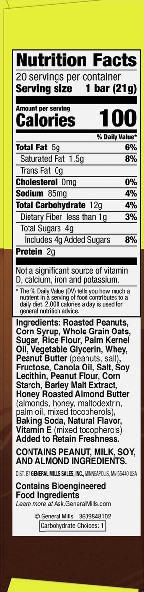 slide 2 of 9, Nature Valley Mini Granola Bars, Sweet and Salty Nut, Peanut, 20 Bars, 15 OZ, 20 ct