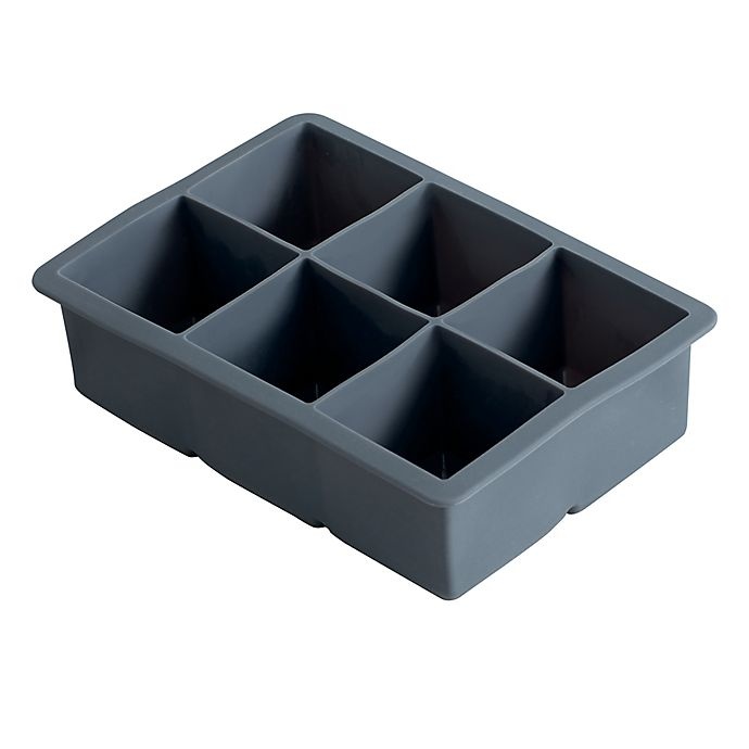 slide 1 of 3, SALT Set of 2 Silicone King Cube Ice Trays - Grey, 1 ct