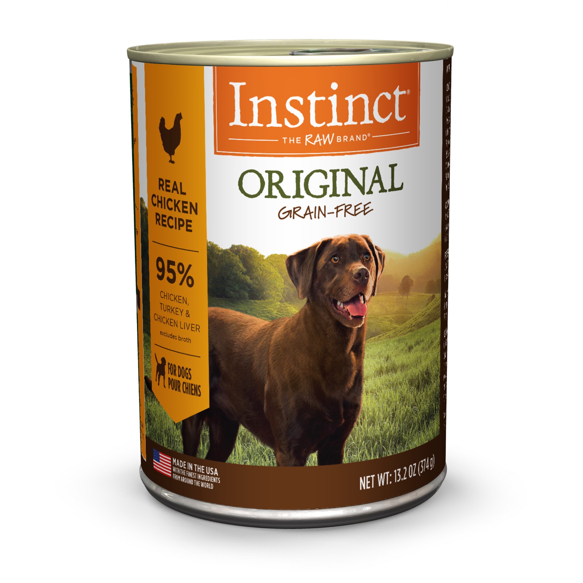 slide 1 of 9, Instinct Original Chicken Wet Dog Food, 13.2 oz. Can, 0.82 lb