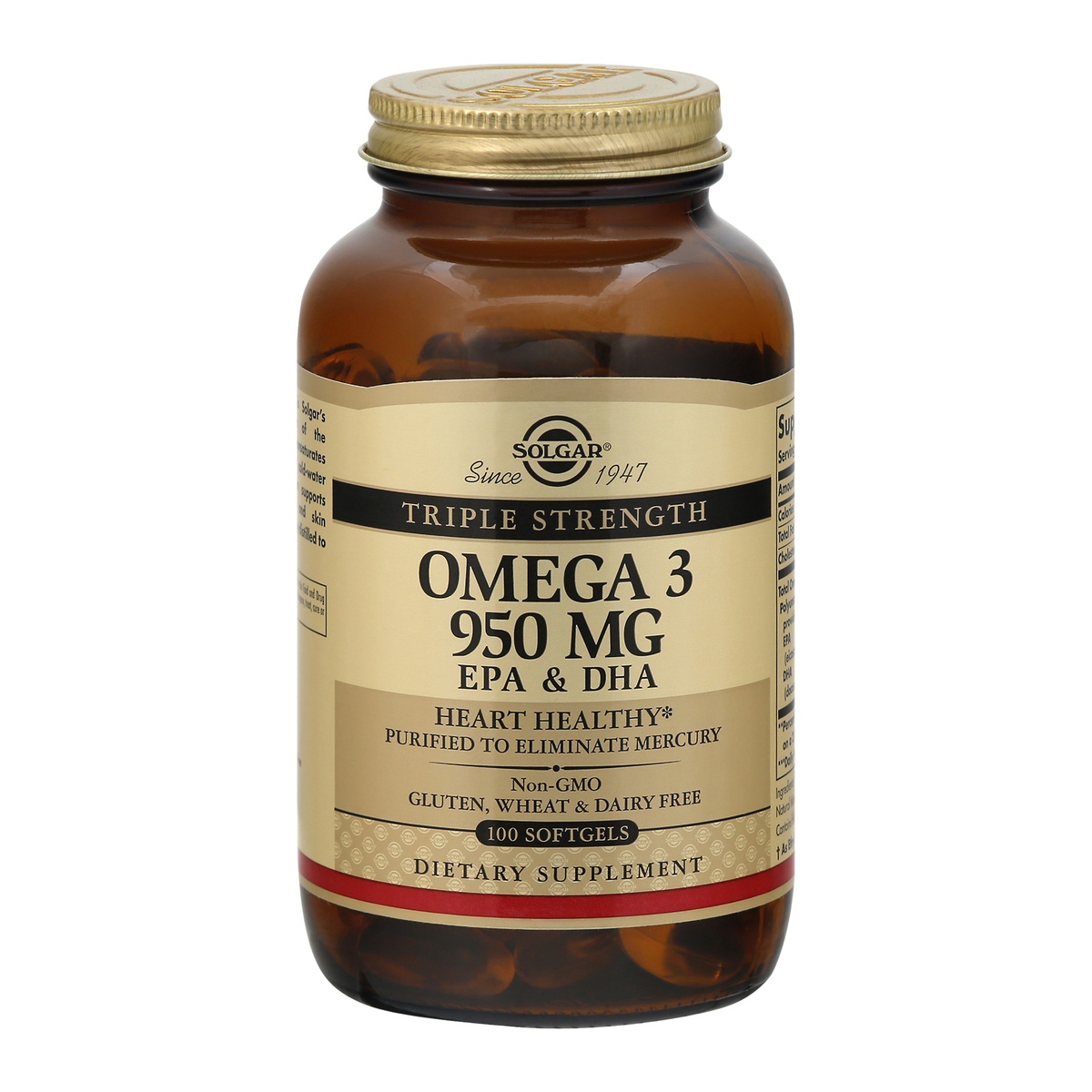 slide 1 of 1, Solgar Omega-3 Softgels, 100 ct; 950 mg