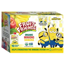 Fruit Friends For Kids! Organic Minions Banana Fruit Sauce 10 - 3.2 oz Pouches