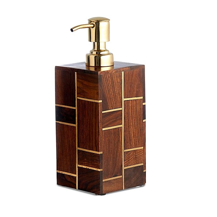 slide 1 of 1, Kassatex Melrose Lotion Dispenser - Rosewood, 1 ct