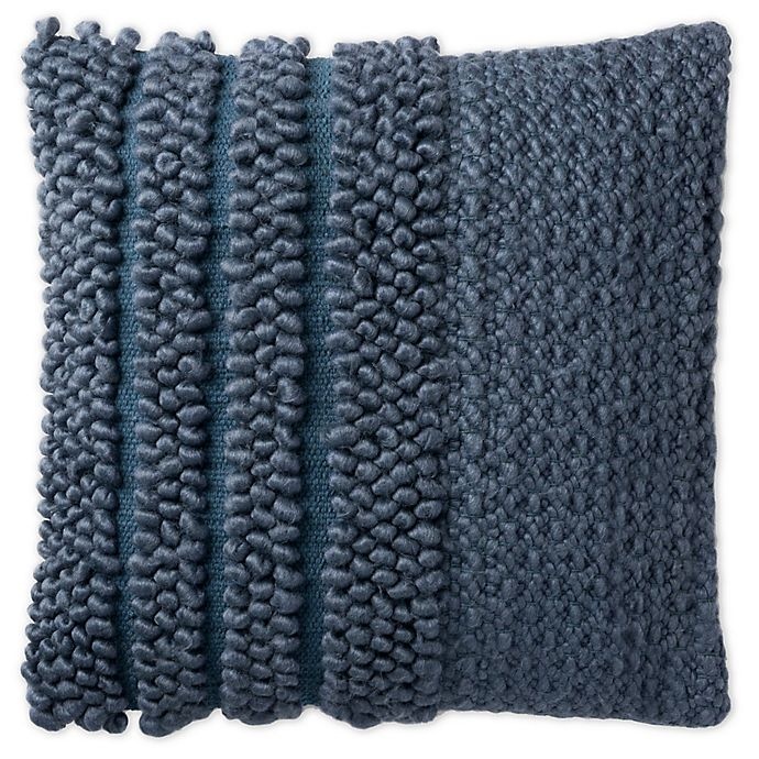 slide 1 of 1, Magnolia Home By Joanna Gaines Fritz Square Throw Pillow - Navy, 1 ct