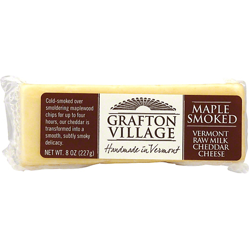 slide 2 of 3, Grafton Village Cheddar Smoked Bar, 8 oz