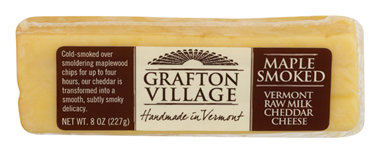 slide 1 of 3, Grafton Village Cheddar Smoked Bar, 8 oz