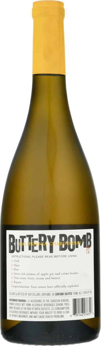 slide 6 of 9, Buttery Bomb California Chardonnay 750 ml, 750 ml