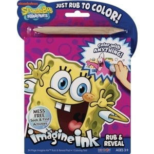 slide 1 of 1, Bendon Publishing Nickelodeon Sponge Bob Imagine Ink Rub & Reveal Book, 1 ct