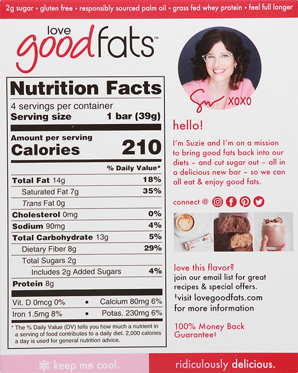 slide 5 of 13, Love Good Fats Keto Rich Chocolatey Almond Snack Bars 4 ea, 4 ct