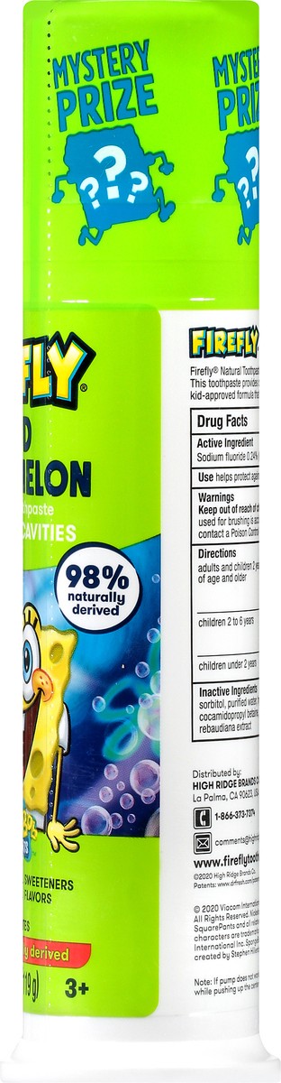 slide 11 of 12, Firefly Sponge Bob Toothpaste Watermelon, 4.2 oz