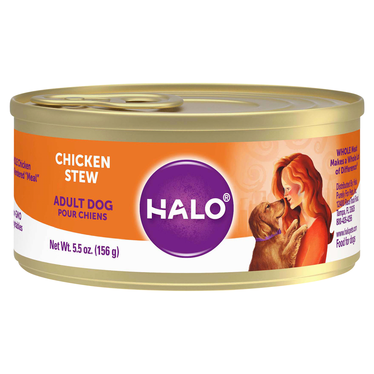 slide 1 of 1, Halo Spots Dog Chicken, 5.5 oz