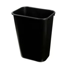 Rubbermaid Black Trash Receptacle 15.25 x 11 x 19.88 Inch