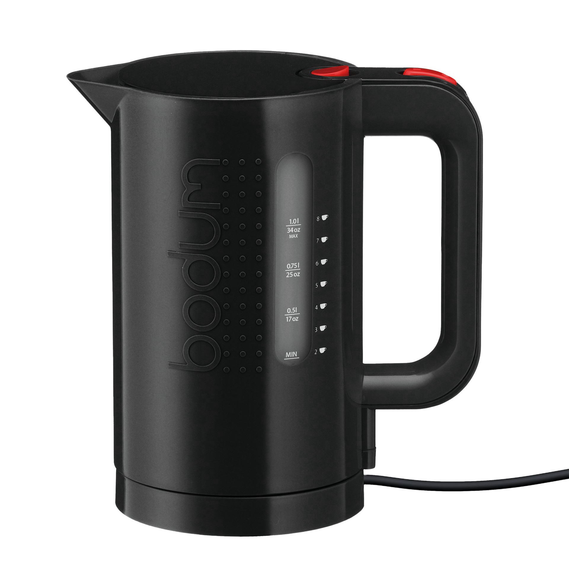slide 1 of 1, Bodum Bistro Electric Water Kettle, Black, 34 oz