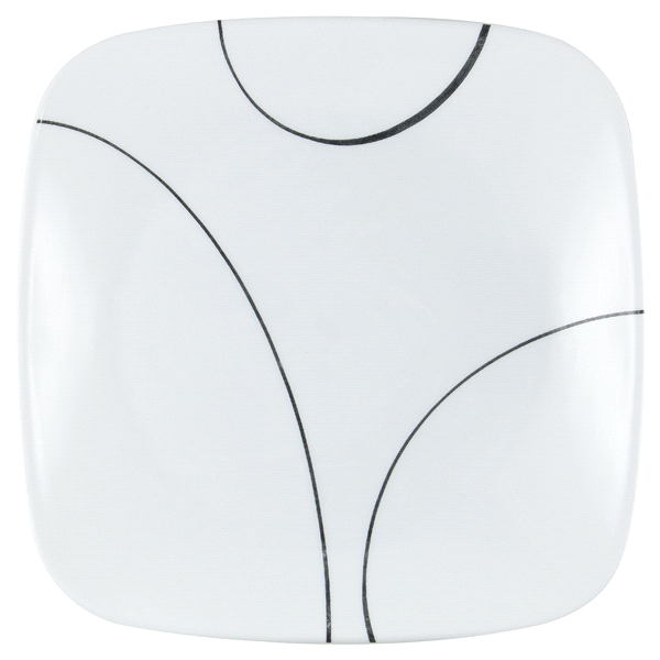 slide 6 of 9, Corelle Square Simple Lines 8.75-Inch Salad Plate, 8.75 in