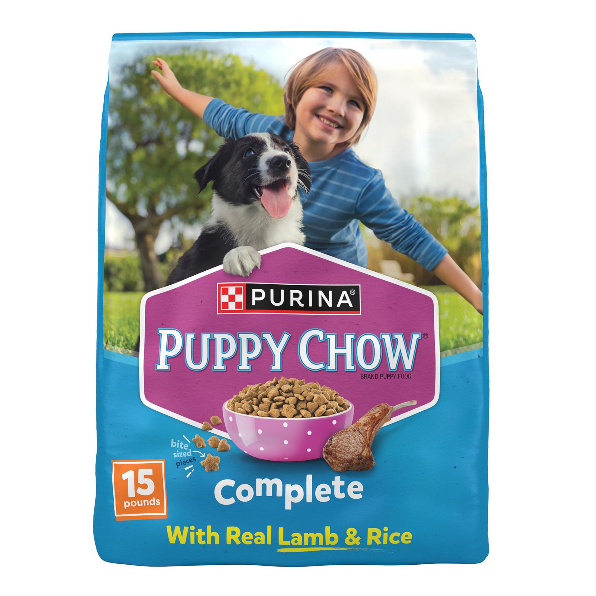 slide 1 of 1, Puppy Chow Purina Puppy Chow Complete Dog Food Lamb, 15 lb