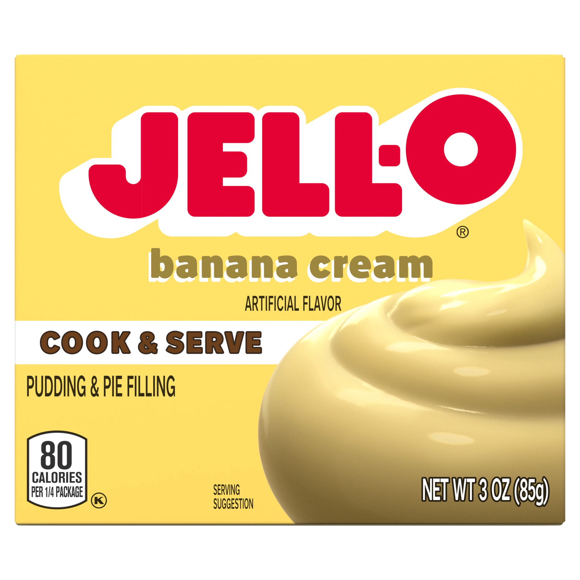 slide 2 of 5, Jell-O Cook & Serve Banana Cream Artificially Flavored Pudding & Pie Filling Mix, 3 oz Box, 3 oz